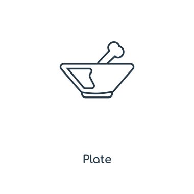 modaya uygun bir tasarım tarzı plaka simgesi. Beyaz arka plan üzerinde izole plaka simgesi. plaka vektör simgesi basit ve modern düz simgesi web sitesi, mobil, logo, app, UI. plaka simge vektör çizim, Eps10.