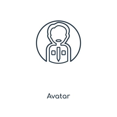 modaya uygun bir tasarım tarzı avatar simge. Beyaz arka plan üzerinde izole avatar simge. Avatar vektör simgesi basit ve modern düz simgesi web sitesi, mobil, logo, app, UI. avatar simge vektör çizim, Eps10.