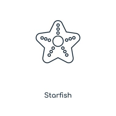 modaya uygun bir tasarım tarzı denizyıldızı simgesi. deniz yıldızı simge beyaz arka plan üzerinde izole. deniz yıldızı simge basit vektör ve modern düz UI uygulaması, web sitesi, mobil, logo, sembol. deniz yıldızı simge vektör çizim, Eps10.