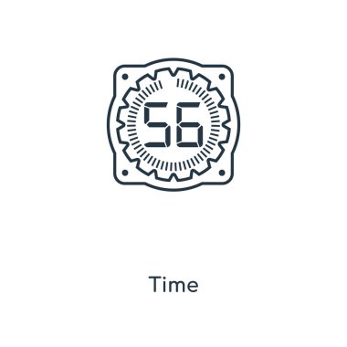 Saat simgesini modaya uygun bir tasarım tarzı. Beyaz arka plan üzerinde izole saat simgesini. zaman vektör simgesi basit ve modern düz simgesi web sitesi, mobil, logo, app, UI. zaman simge vektör çizim, Eps10.