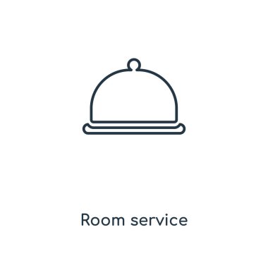 modaya uygun bir tasarım tarzı Oda Servisi simgesi. Oda Servisi simgesi beyaz arka plan üzerinde izole. Oda Servisi vektör simgesi basit ve modern düz simgesi web sitesi, mobil, logo, app, UI. Oda Servisi simge vektör çizim, Eps10.