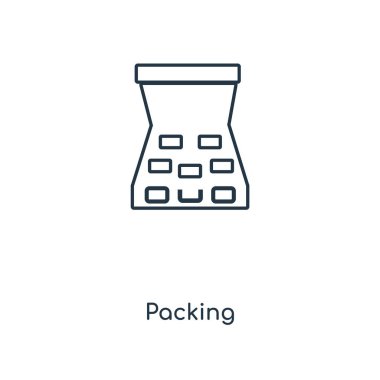 modaya uygun bir tasarım tarzı ambalaj simgesi. Beyaz arka plan üzerinde izole simgesi ambalaj. vektör simgesi basit ve modern düz simgesi web sitesi, mobil, logo, app, ambalaj UI. simge vektör çizim, Eps10 ambalaj.