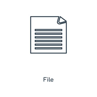 modaya uygun bir tasarım tarzı dosya simgesi. Dosya simgesi beyaz arka plan üzerinde izole. dosya vektör simgesi basit ve modern düz simgesi web sitesi, mobil, logo, app, UI. dosya simge vektör çizim, Eps10.