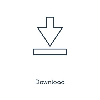 Download Icon modaya uygun bir tasarım tarzı. Beyaz arka plan üzerinde izole simgesini indirin. download vektör simgesi basit ve modern düz simgesi web sitesi, mobil, logo, app, UI. indir simge vektör çizim, Eps10.