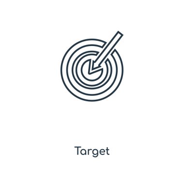 hedef simgesini modaya uygun bir tasarım tarzı. hedef simgesi beyaz arka plan üzerinde izole. hedef vektör simgesi basit ve modern düz simgesi web sitesi, mobil, logo, app, UI. hedef simge vektör çizim, Eps10.