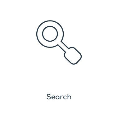modaya uygun bir tasarım tarzı arama simgesi. Beyaz arka plan üzerinde izole simgesini arayın. Arama vektör simgesi basit ve modern düz simgesi web sitesi, mobil, logo, app, UI. simge vektör çizim, Eps10 arama.