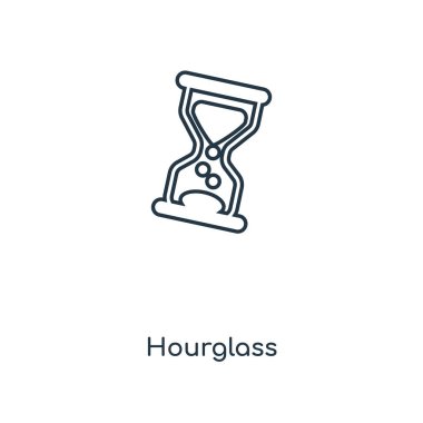 kum saati simgesi modaya uygun bir tasarım tarzı. kum saati simgesi beyaz arka plan üzerinde izole. kum saati vektör simgesi basit ve modern düz simgesi web sitesi, mobil, logo, app, UI. kum saati simgesi vektör çizim, Eps10.
