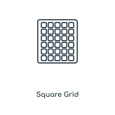 modaya uygun bir tasarım tarzı kareden oluşan bir kılavuz simgesi. Beyaz arka plan üzerinde izole kareden oluşan bir kılavuz simgesi. kareden oluşan bir kılavuz vektör simgesi basit ve modern düz simgesi web sitesi, mobil, logo, app, UI. kareden oluşan bir kılavuz simge vektör çizim, Eps10.