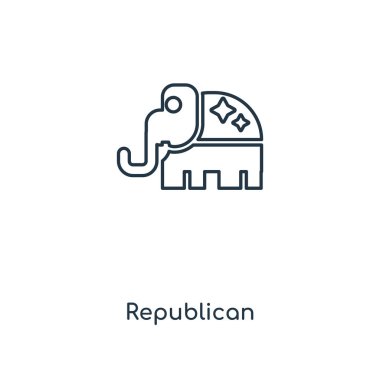 modaya uygun bir tasarım tarzı Cumhuriyet simgesi. Cumhuriyet simgesi beyaz arka plan üzerinde izole. Cumhuriyet vektör simgesi basit ve modern düz simgesi web sitesi, mobil, logo, app, UI. Cumhuriyet simge vektör çizim, Eps10.