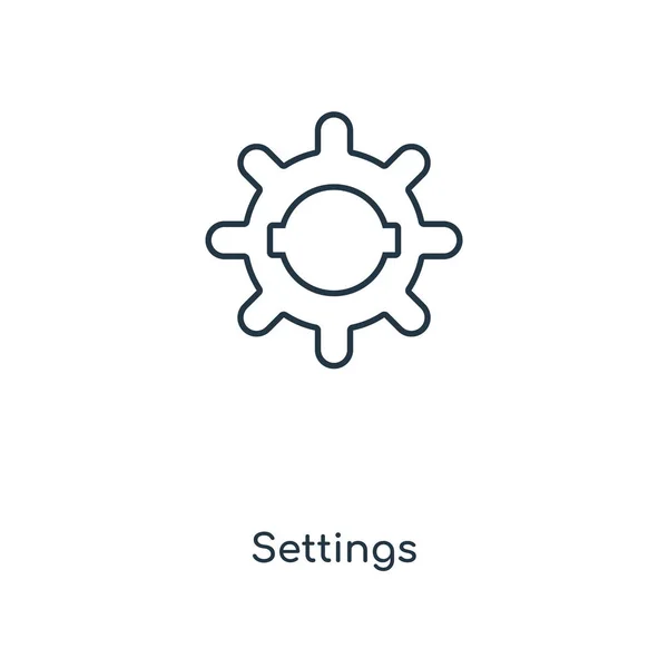 Einstellungs Symbol Trendigen Design Stil Einstellungen Symbol Isoliert Auf Weißem — Stockvektor