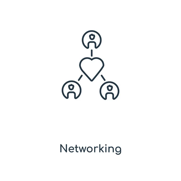 Netwerkpictogram Trendy Stijl Netwerkpictogram Geïsoleerd Een Witte Achtergrond Networking Vector — Stockvector