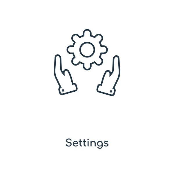 Einstellungs Symbol Trendigen Design Stil Einstellungen Symbol Isoliert Auf Weißem — Stockvektor