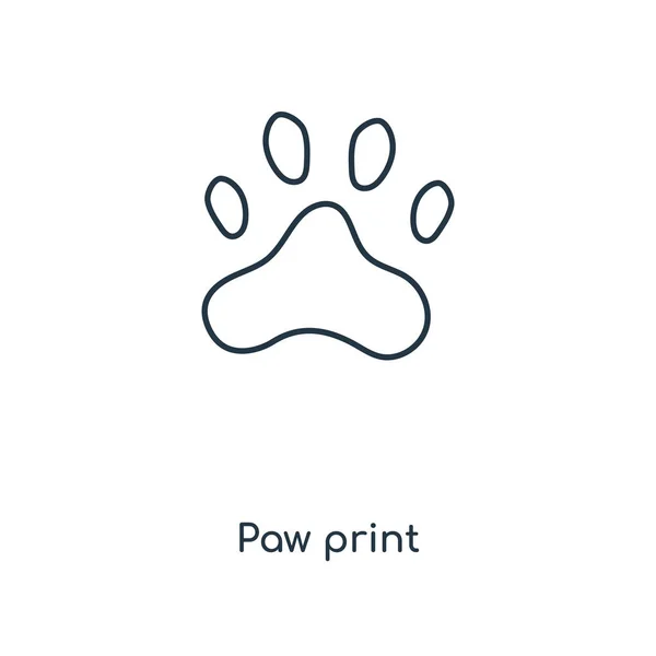 Paw Print Icon Trendy Design Style Paw Print Icon Isolated — Stock Vector