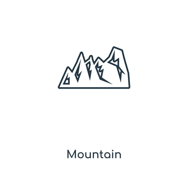 Icono Montaña Estilo Diseño Moda Icono Montaña Aislado Sobre Fondo — Vector de stock