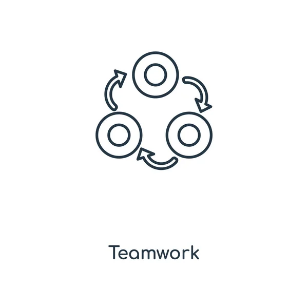Teamwork Ikone Trendigen Design Stil Teamwork Symbol Isoliert Auf Weißem — Stockvektor
