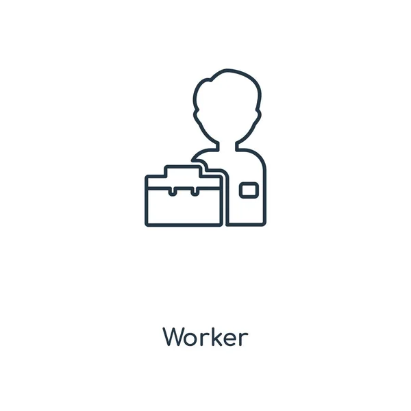 Icono Trabajador Estilo Diseño Moda Worker Icono Aislado Sobre Fondo — Vector de stock