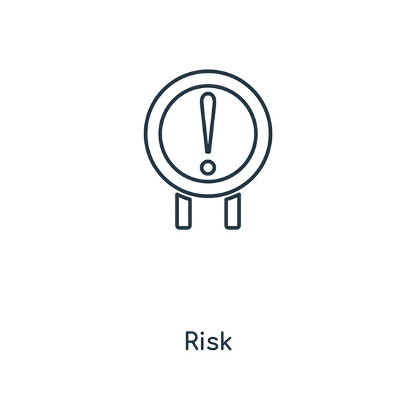 Risk Ikonen Trendig Designstil Risken Ikonen Isolerad Vit Bakgrund Risken — Stock vektor