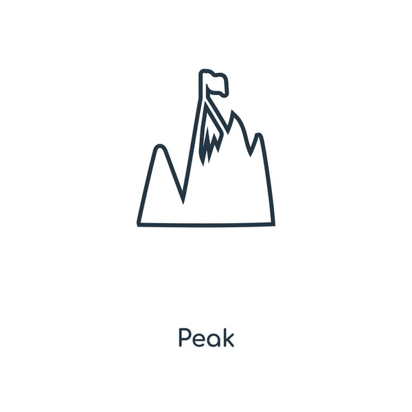 Szczyt Ikona Modny Styl Szczyt Ikona Białym Tle Szczyt Wektor — Wektor stockowy