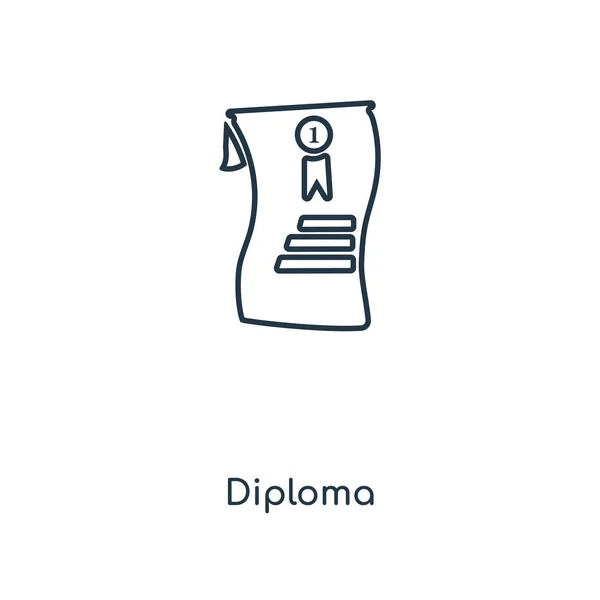 Ícone Diploma Estilo Design Moderno Ícone Diploma Isolado Fundo Branco —  Vetores de Stock