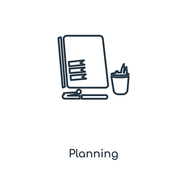 Planungsikone Trendigen Design Stil Planungssymbol Isoliert Auf Weißem Hintergrund Planungs — Stockvektor