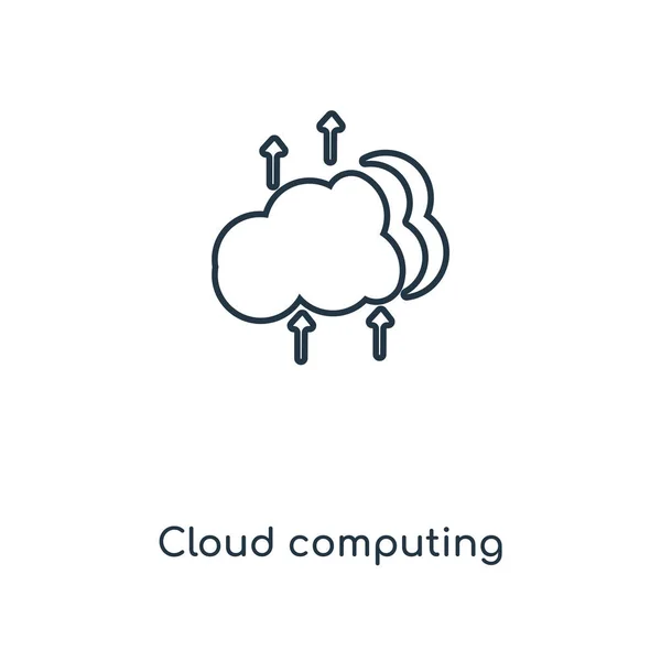 Cloud Computing Ikone Trendigen Design Stil Cloud Computing Symbol Isoliert — Stockvektor