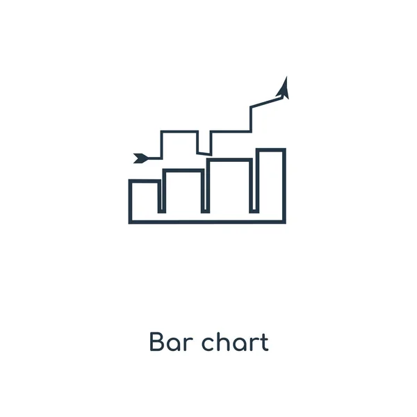 Stapeldiagram Ikon Trendig Designstil Stapeldiagram Ikon Isolerad Vit Bakgrund Bar — Stock vektor