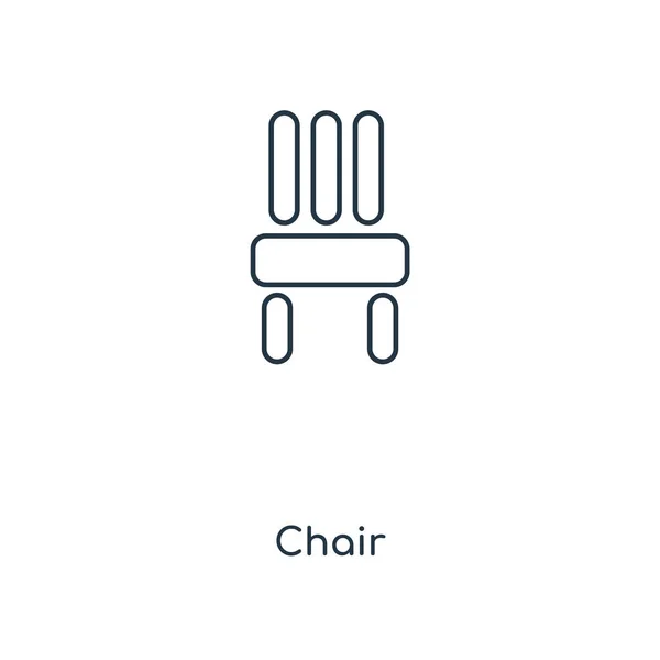 Ikona Krzesło Modny Styl Fotel Ikona Białym Tle Krzesło Ikona — Wektor stockowy