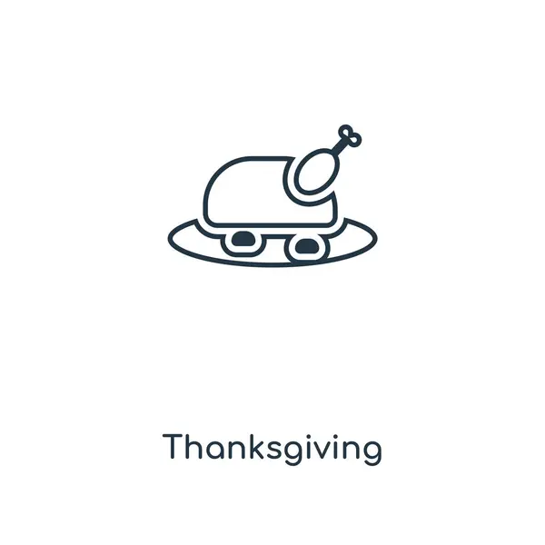 Thanksgiving Concept Line Icon Linear Thanksgiving Concept Outline Symbol Design — Stock Vector