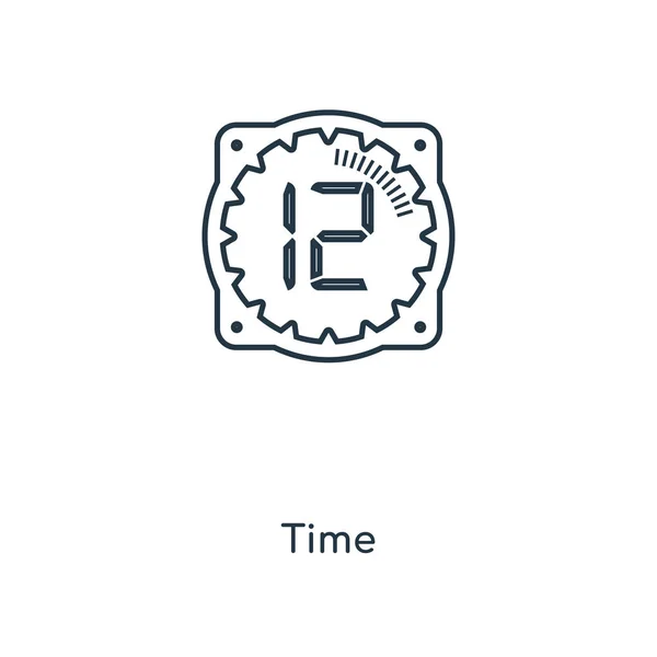 时尚设计风格的时间图标 在白色背景上隔离的时间图标 时间矢量图标简单和现代平面符号为网站 应用程序 时间图标向量例证 Eps10 — 图库矢量图片