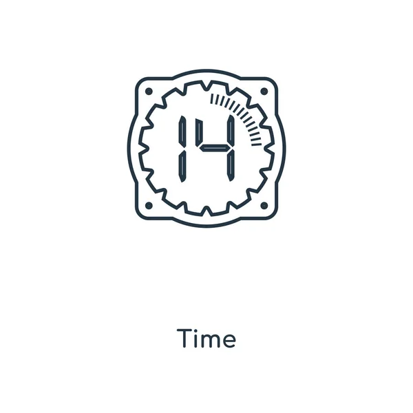 Иконка Времени Модном Стиле Дизайна Иконка Времени Выделена Белом Фоне — стоковый вектор