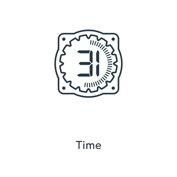 Иконка Времени Модном Стиле Дизайна Иконка Времени Выделена Белом Фоне — стоковый вектор
