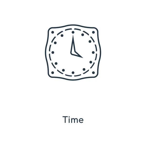 Icono Del Tiempo Estilo Diseño Moda Icono Tiempo Aislado Sobre — Vector de stock