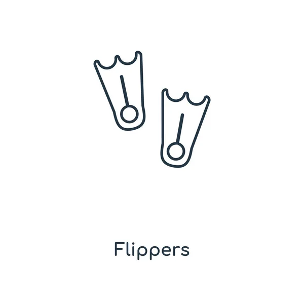 Flippers Icono Estilo Diseño Moda Aletas Icono Aislado Sobre Fondo — Vector de stock