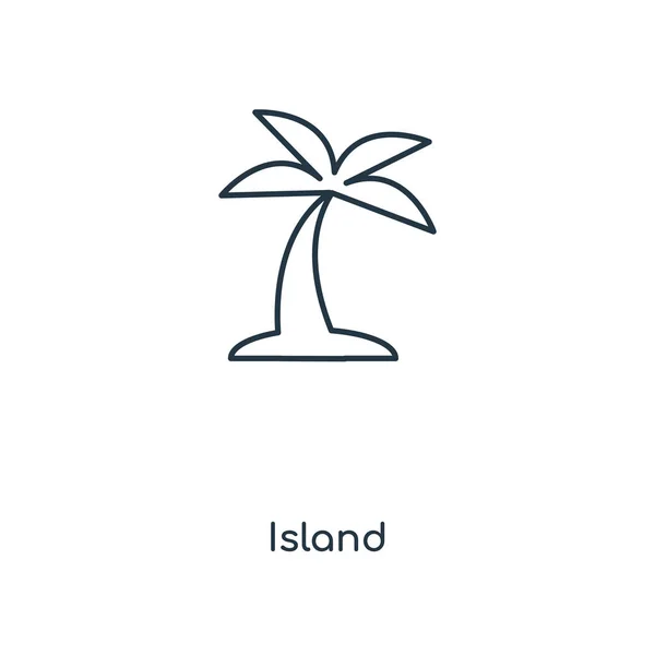 トレンディなデザイン スタイルの島のアイコン 白い背景で隔離の島アイコン Web サイト アプリ ベクトル アイコン シンプルでモダンなフラット記号 島のアイコン — ストックベクタ