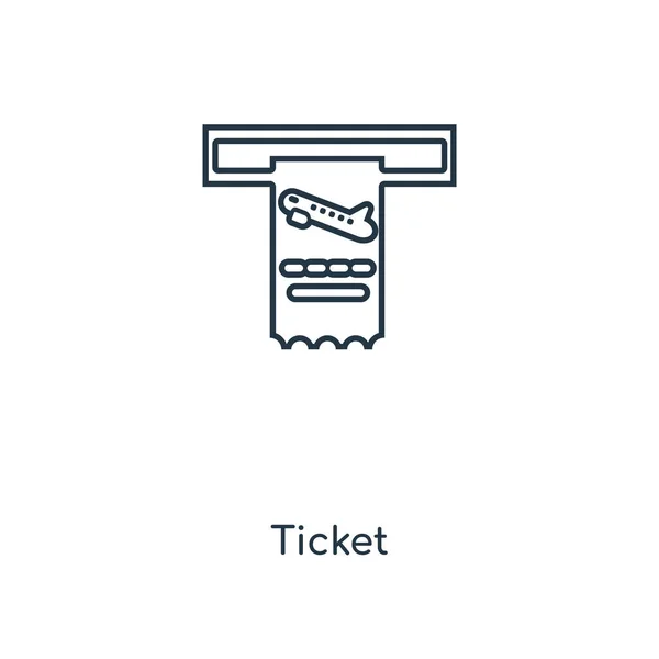 Bilet Ikona Modny Styl Bilet Ikona Białym Tle Bilet Ikona — Wektor stockowy
