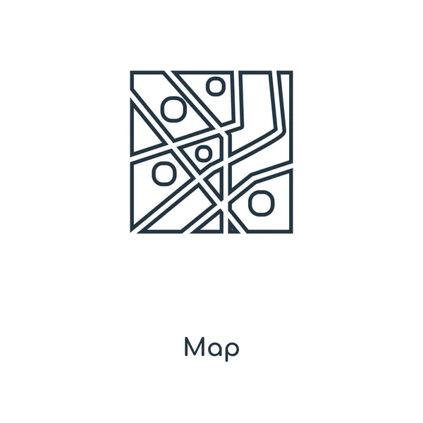 Иконка Карты Стиле Модного Дизайна Иконка Карты Выделена Белом Фоне — стоковый вектор