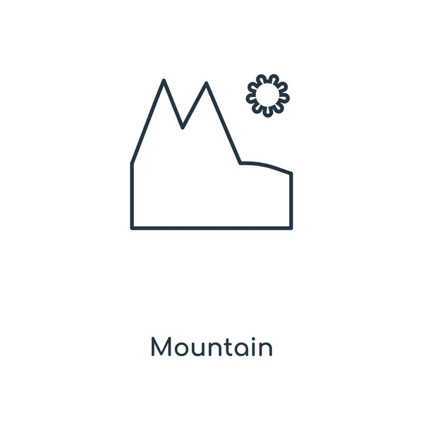 Icono Montaña Estilo Diseño Moda Icono Montaña Aislado Sobre Fondo — Vector de stock