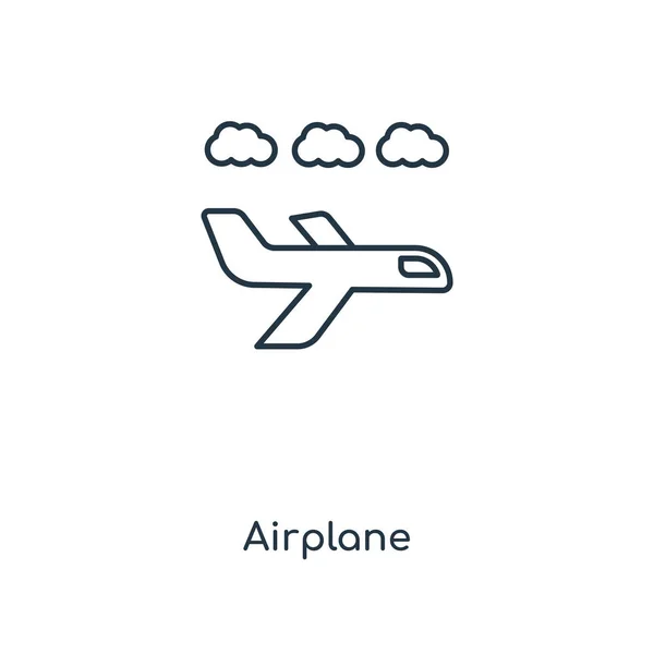 Flugzeug Ikone Trendigen Design Stil Flugzeug Symbol Isoliert Auf Weißem — Stockvektor