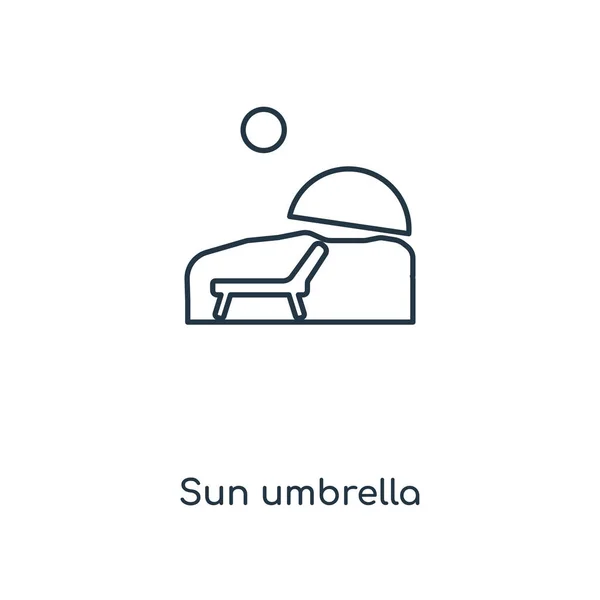 Icono Sombrilla Estilo Diseño Moda Icono Del Paraguas Solar Aislado — Vector de stock