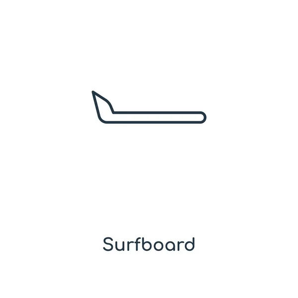 Icono Tabla Surf Estilo Diseño Moda Icono Tabla Surf Aislado — Vector de stock