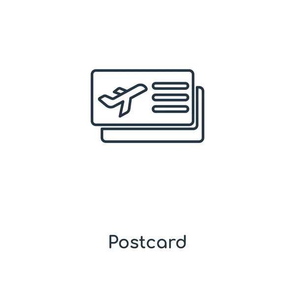 Postkartensymbol Trendigen Design Stil Postkartensymbol Isoliert Auf Weißem Hintergrund Postkarten — Stockvektor