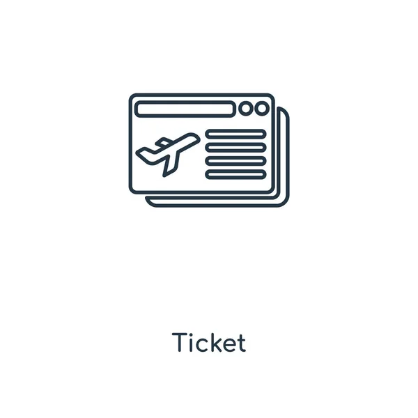 Ticketsymbol Trendigen Design Stil Ticketsymbol Isoliert Auf Weißem Hintergrund Ticketvektorsymbol — Stockvektor