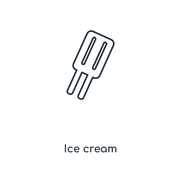 トレンディなデザイン スタイルのアイスクリーム アイコン アイスクリーム アイコンが白い背景に分離されました アイスクリームの Web サイト アプリ ベクトル — ストックベクタ