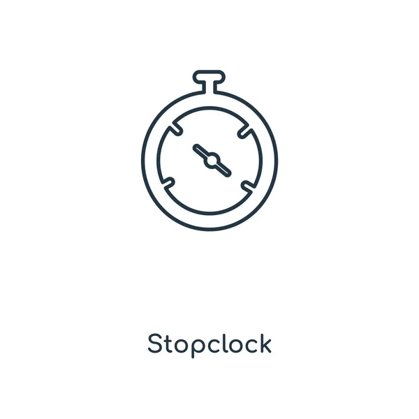 Stopclock Εικονίδιο Στην Μοντέρνα Στυλ Σχεδιασμού Stopclock Εικονίδιο Που Απομονώνονται — Διανυσματικό Αρχείο