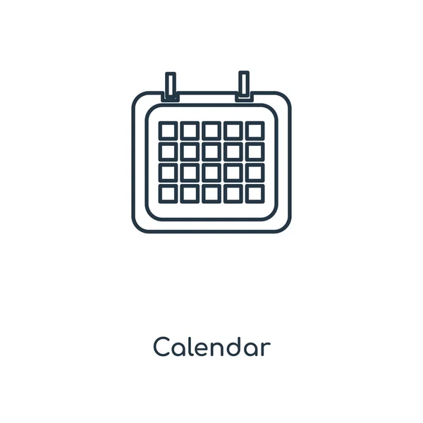 Kalendersymbol Trendigen Design Stil Kalendersymbol Isoliert Auf Weißem Hintergrund Kalendervektorsymbol — Stockvektor