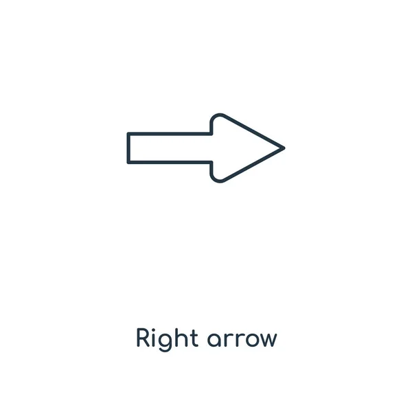 Icono Flecha Derecha Estilo Diseño Moda Icono Flecha Derecha Aislado — Archivo Imágenes Vectoriales