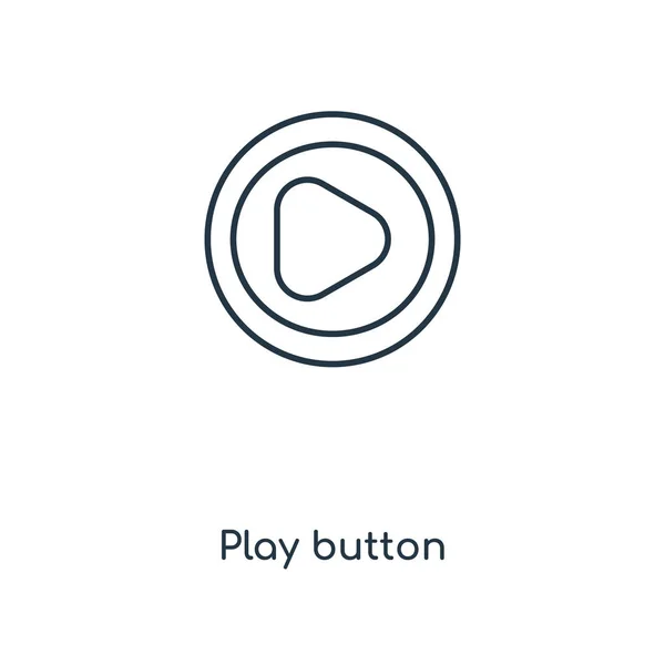 Zagraj Ikona Przycisku Modny Styl Zagraj Przycisk Ikona Białym Tle — Wektor stockowy