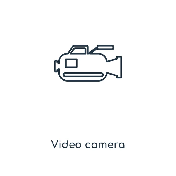 Videokamera Ikone Trendigen Design Stil Videokamera Symbol Isoliert Auf Weißem — Stockvektor