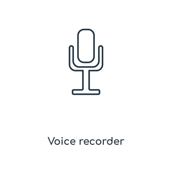Ses Kaydedici Simgesi Modaya Uygun Bir Tasarım Tarzı Ses Kaydedici — Stok Vektör