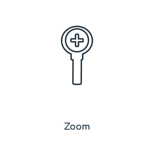 Ícone Zoom Estilo Design Moderno Ícone Zoom Isolado Fundo Branco — Vetor de Stock